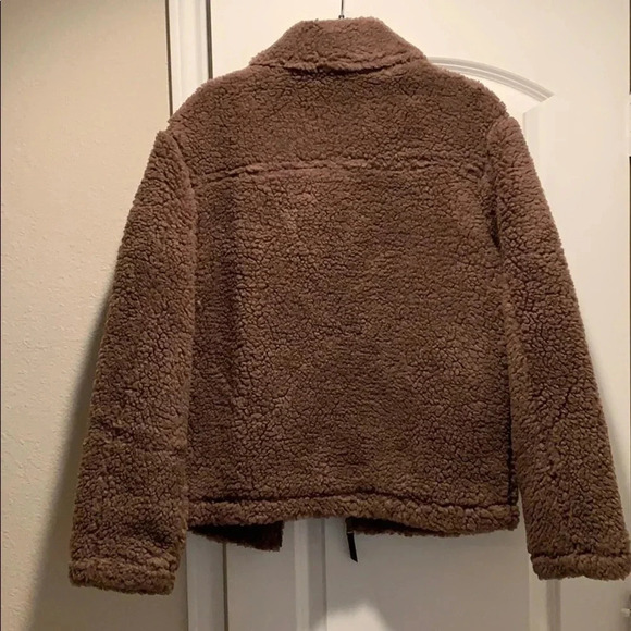 Goodfellow & Co Fleece Sherpa Jacket Mocha Brown Men’s Size Medium New - Picture 3 of 11